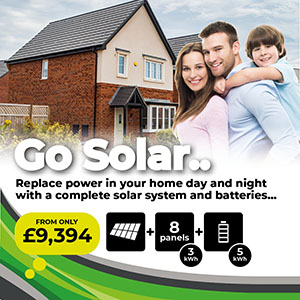 Go Solar and secure your energy future with Solar power and battery storage.