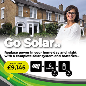 Go Solar and secure your energy future with Solar power and battery storage.