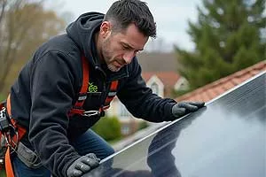 Solar panels installed on a Welsh home