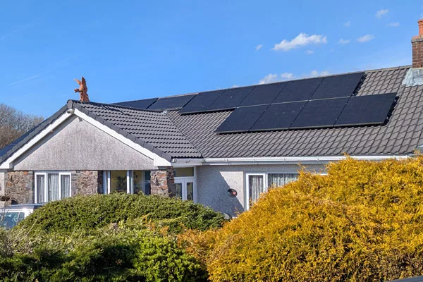 Solar panel installation reviewed by a Celtic Green Energie customer in Tumble