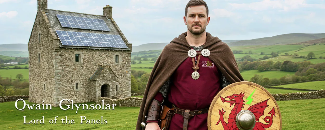 Owain Glynsolar giving advice to a solar customer in wales