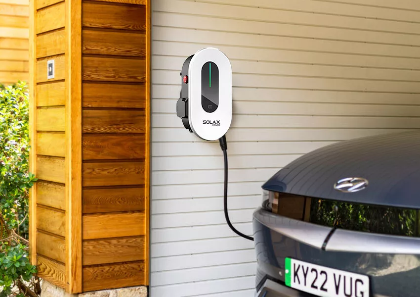 SolaX EV charger installed at a home in Wales
