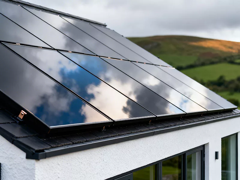 Welsh home with solar panels installed by Celtic Green Energie